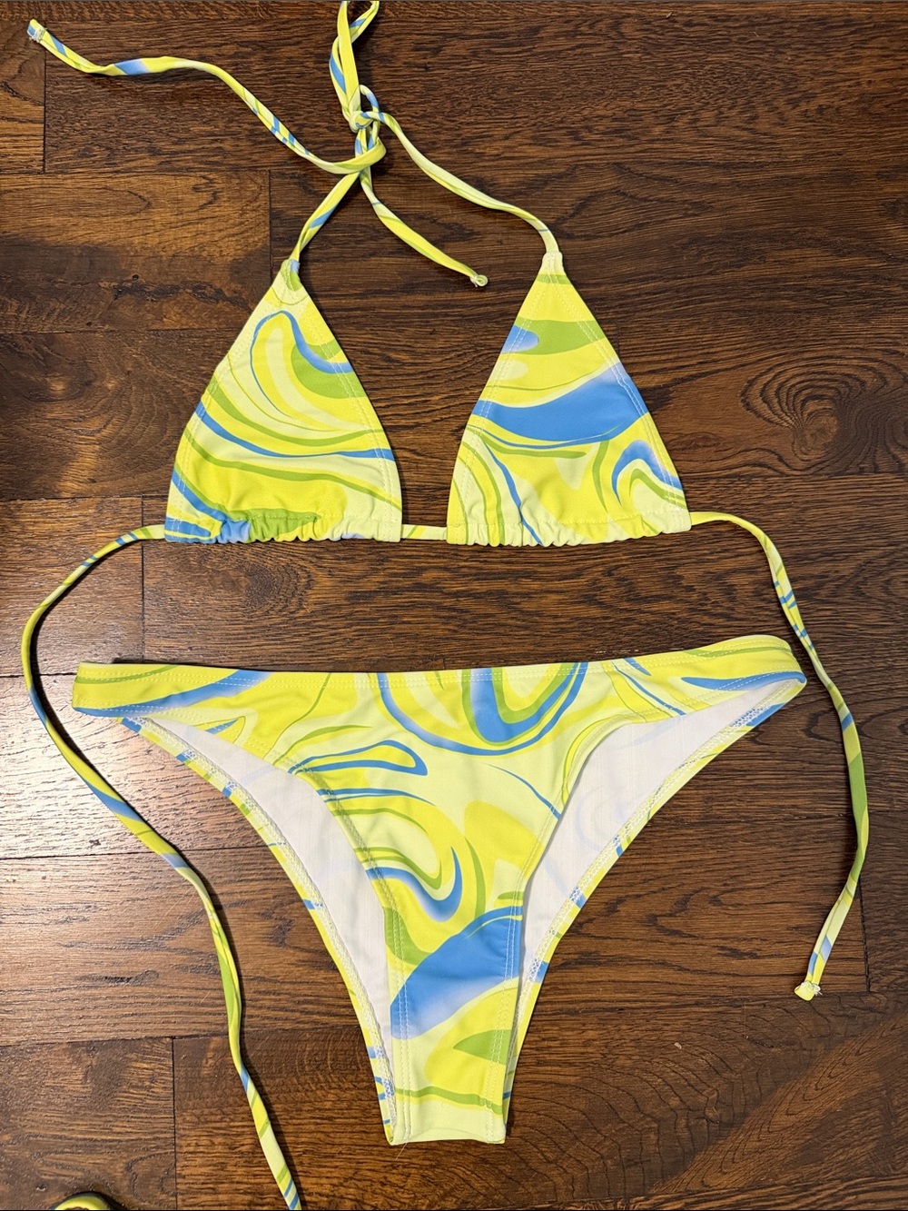 Green Blue Swirl Bikini